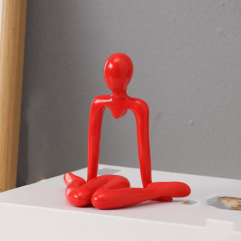 Abstract Figures Thinkers Plastic Handicrafts Cute Little Ornaments Room Decorations Artistic Living Room Ornaments