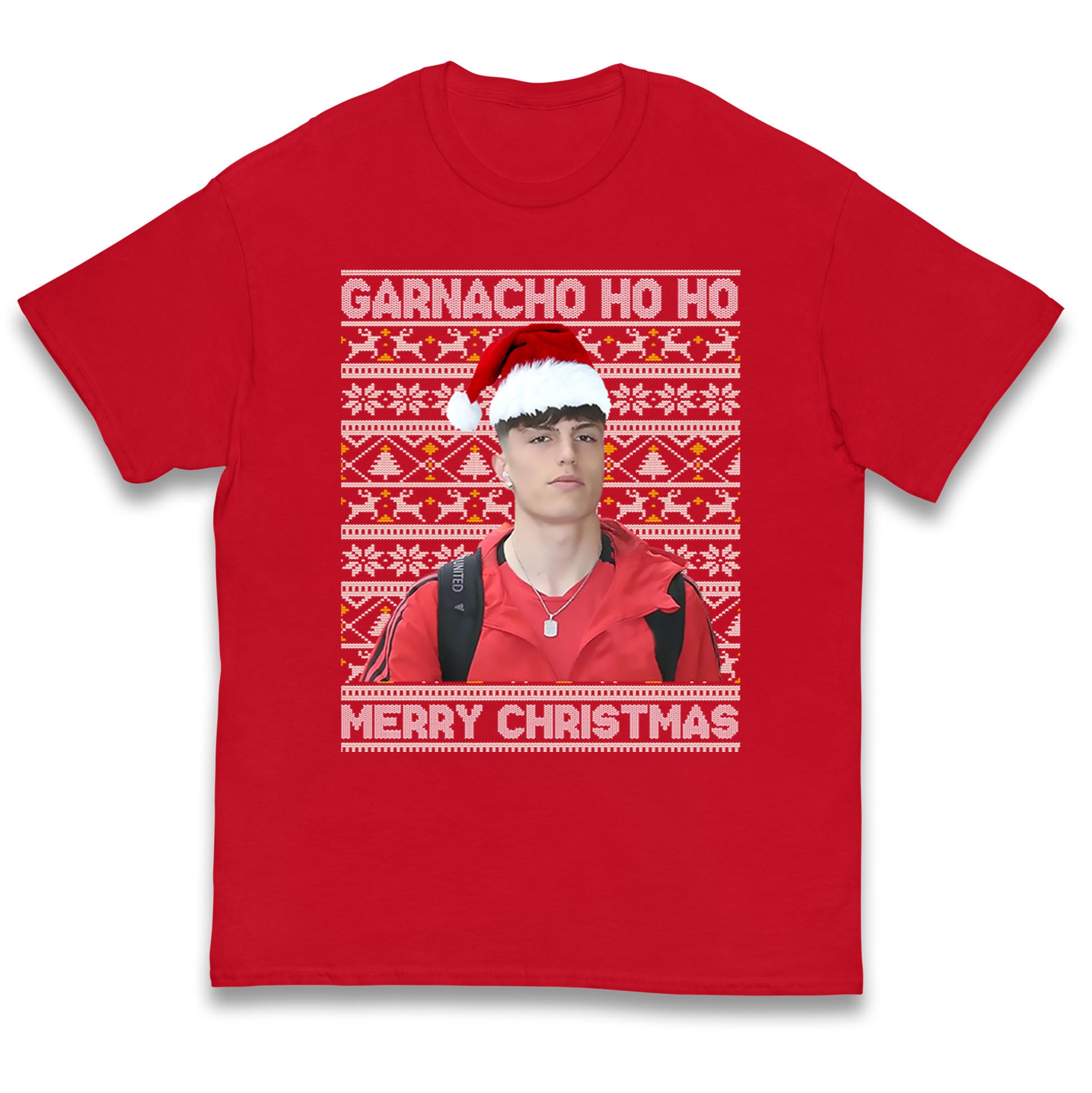 Alejandro Garnacho Christmas Football Kids T Shirt Manchester United FC Top 130