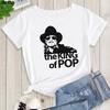 Mens and Kids Summer Shirt Pop King Michael Jackson Womens Printed Shirt Harajuku Casual White Top Womens Trendy Rock Shirt