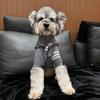 Knitted Dog Sweater With Cape Hoodie Winter Pet Clothing Long Sleeve Four-Legged Coat In Multiple Colors