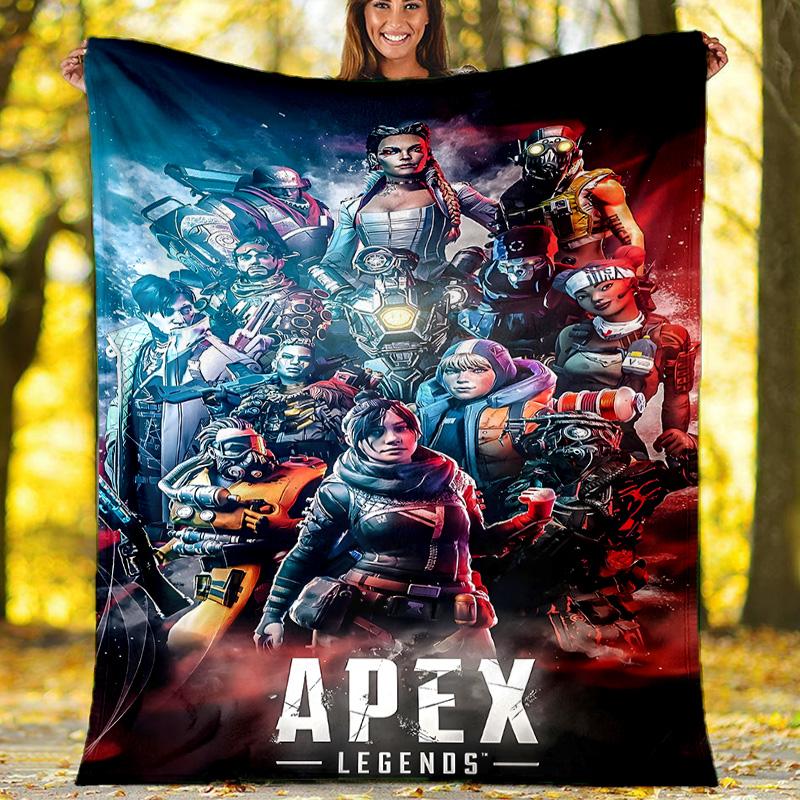 1pc Apex Theme Blanket - Digital Print, Polyester, Cozy for All Seasons, Perfect for Outdoor, and Travel