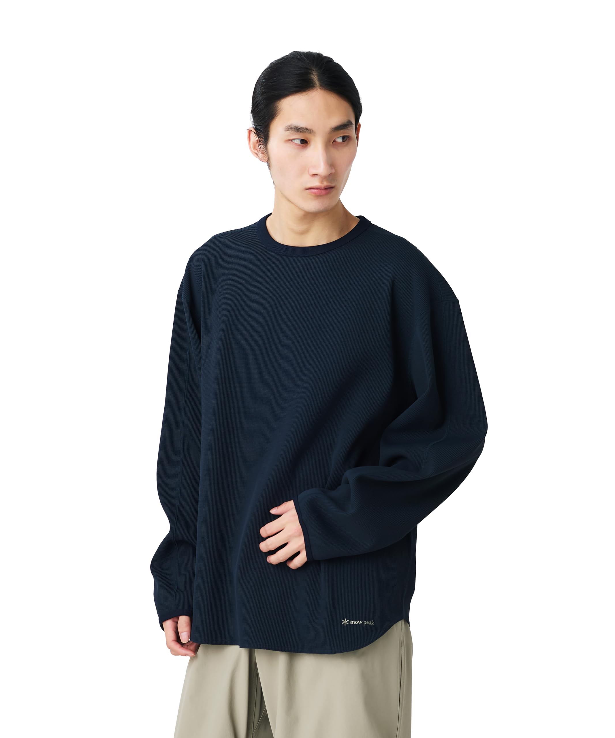 

Snow Peak Waffle Dry Лонгслив с вырезом и Лонгслив и Темный Размер XL Футболка CS-26SU001, Sew, Футболка, Мужская Женская, Темно-синий,