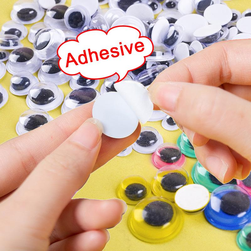 Self-Adhesive Wiggly Doll Eye DIY Handicraft Materials Plastic Movable Color Household Craft Supplies Handmade Accessories TMZ