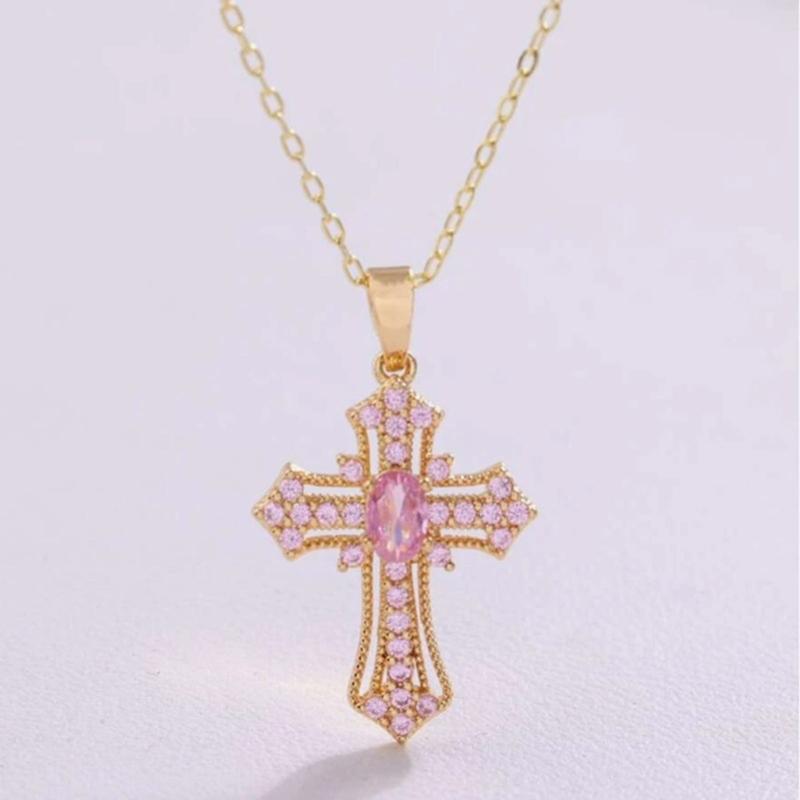 Stylish Crosses Pendant Charm Necklace Resistant to Tarnish Jewelry Accessory for Personalize Expression and Faith