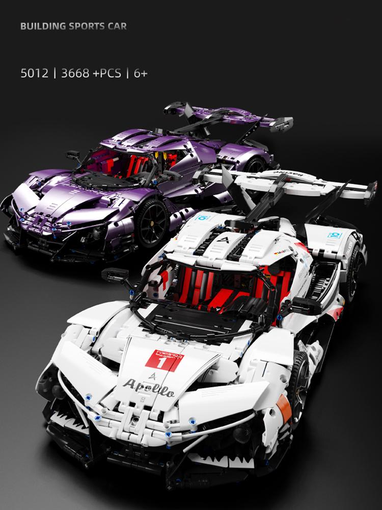 Apollo Super Car Building Blocks City Racing Sports Car Classic Model Bricks Home Decoration Puzzle Toys For Kids Holiday Gifts