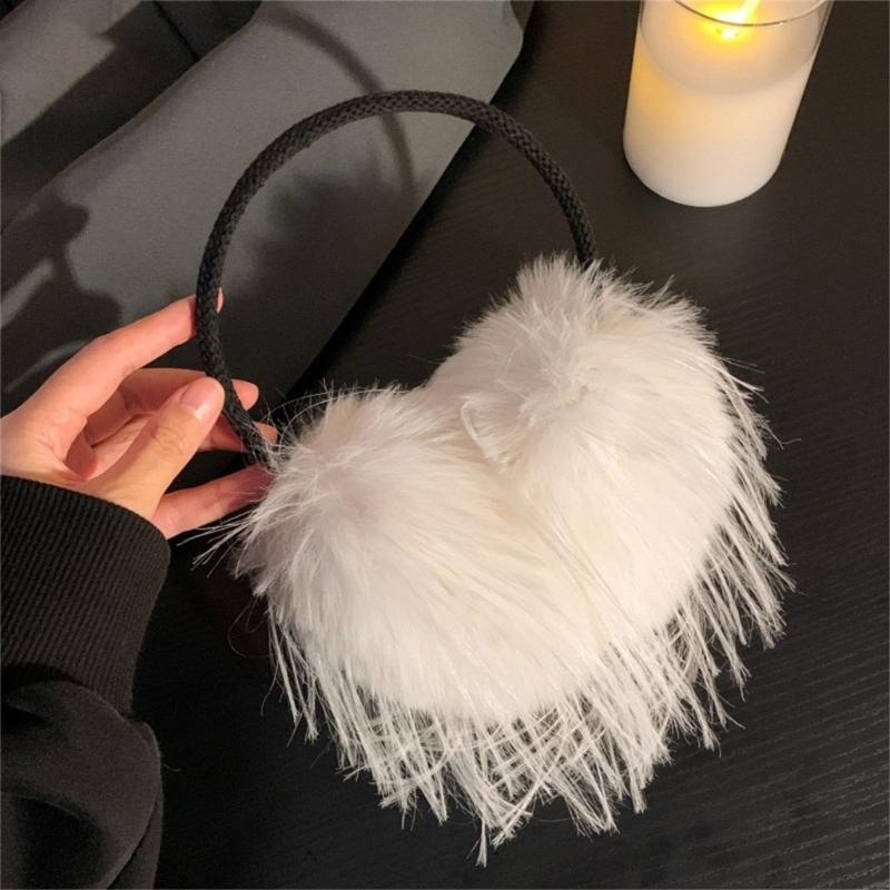 Furry Earmuffs Headwear Stay Warm and Trendy Long Haired Oversized Ear Warmer