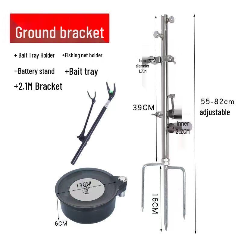 Oeny Multi-purpose Stainless Steel Fishing Rod Stand 1
