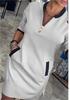 2025 V-neck Seven-Sleeve Casual Dress