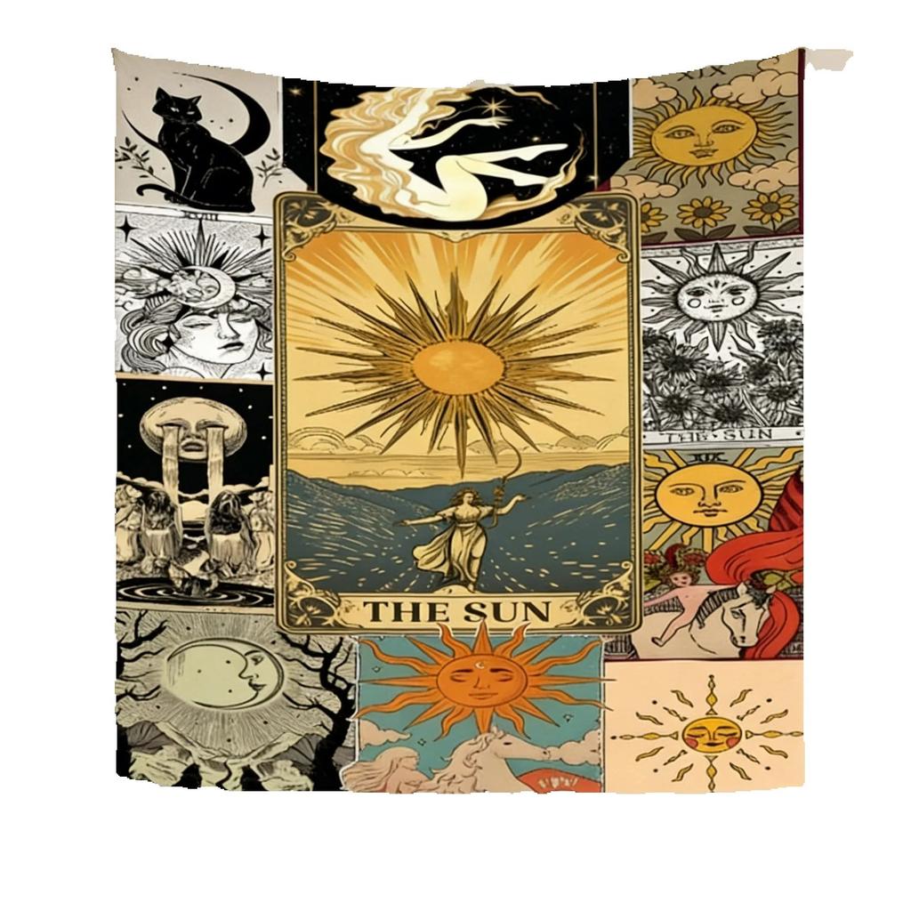 Bohemian Sun Tapestry Color Face Backdrop Home Party Bedroom Decoration Background Cloth Tapestry Perfect Art Gifts For Friends