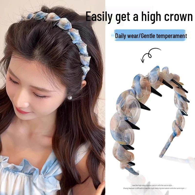 Fashionable Mesh Headband: Fluffy, Versatile Design for a Chic Look