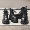 New Men's Thick-soled Heightening Locomotive Spring and Autumn High-top Big-head Outdoor Tooling Boots