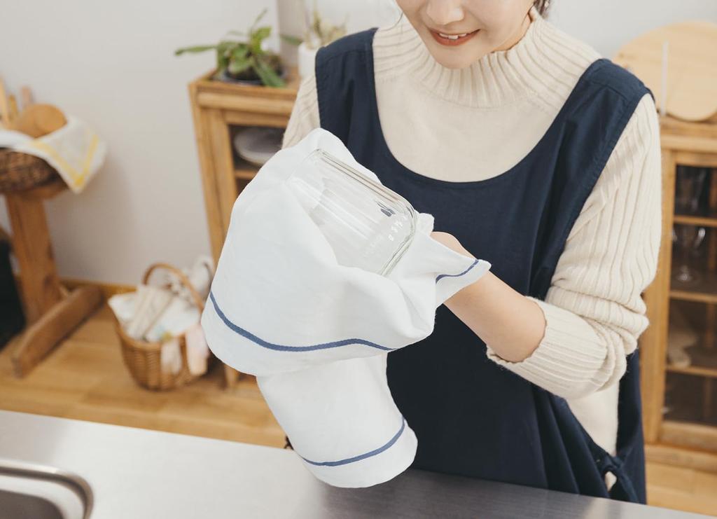 Hergestellt in Japan Torsion Glasgewebe Baumwolle 45 x 70 Professionelle Gewerbliche Nutzung 100% (Schlichtes Weiß) (10 Blätter)