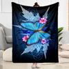 1pc Colorful Butterflies Flowers Blanket Soft and Warm for Sofa Office Camping Travel Livingroom Great Gift for Friends and Family Comfortable