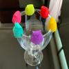 Red Wine Glass Markers Set of 6 Cute Owl Silicone Drink Glass Charms Tags