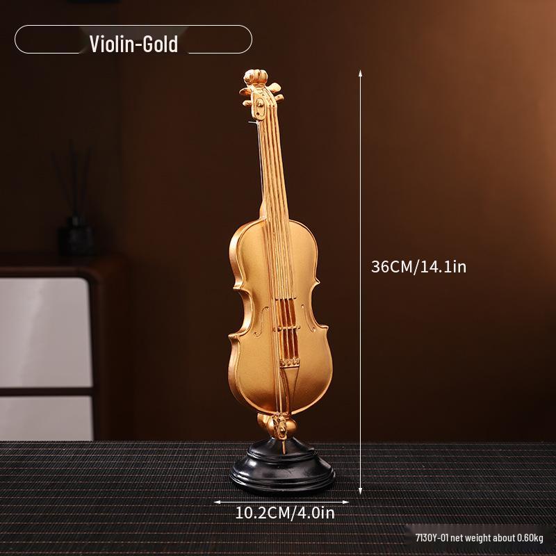 Golden Light Luxury Resin Handicrafts Collection: Ornaments for Office, Living Room, Wine & TV Cabinets