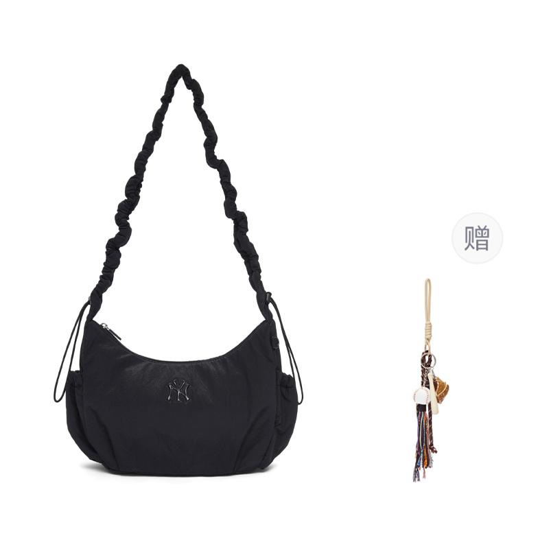 New MLB New York Yankees Nylon Crossbody Bag, Shoulder Bag Unisex Black 3ABQA015N-50BKS