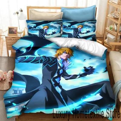 Anime Bleach Wojna Tysiącletnia Krwi Zestaw Pościeli Podwójny Pojedynczy Królewski Poszwa na Kołdrę Kołdra Poszewka Chłopcy Dziewczęta Dorośli Sypialnia