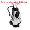 Golf Ball Shape Pen Holder With Zinc Alloy Material For Office Desk Decor And Gift