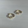 MARQUEMENT 10K 14K Mini Krakeling Enkele One-Touch Oorbellen (Individueel)