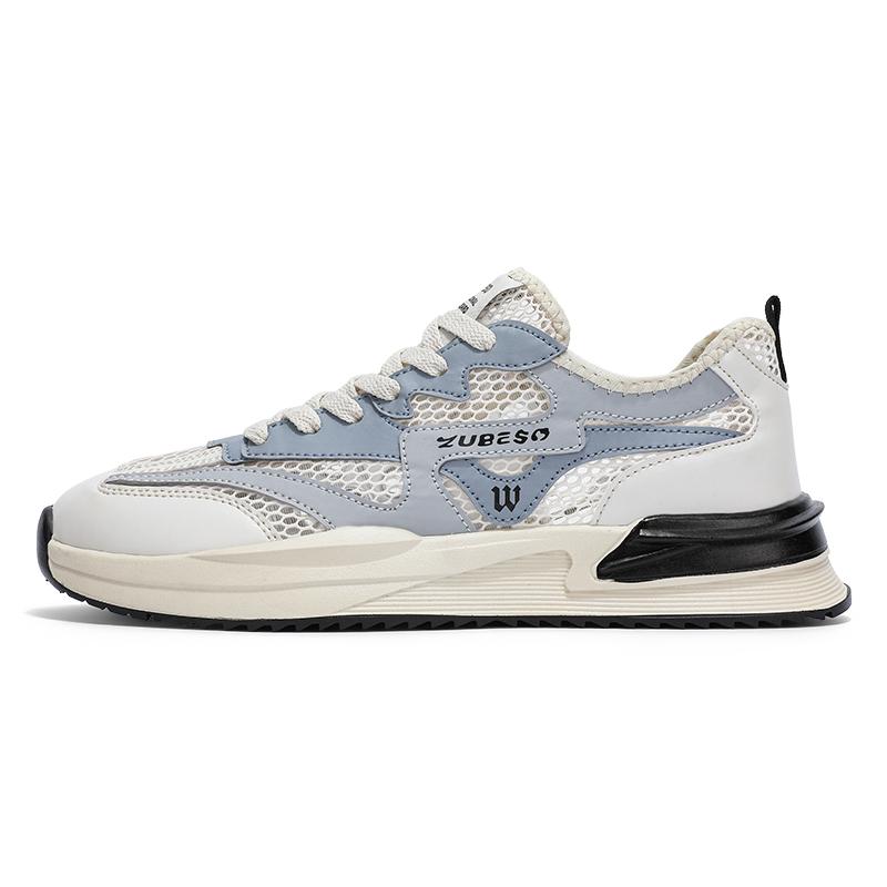 Trend Men's Casual Shoes Sneaker Normal Size Outdoor Breathable Mesh Fashion Sports Grey Running Tennis Shoes