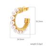 French Retro Pearl-Inlaid Stainless Steel Earrings - High-End Luxury Fashion Jewelry