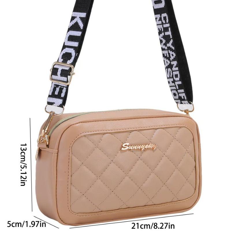 Quilted embroidery new ladies bag fashion trend simple ladies messenger camera bag