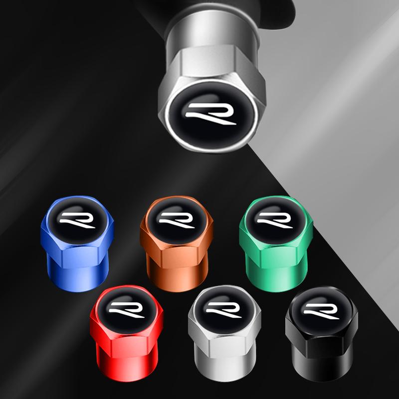 For VOLKSWAGEN VW 4pcs Auto Emblem Cap  New R Logo Case For VW Volkswagen Golf 8 MK8 Accessories