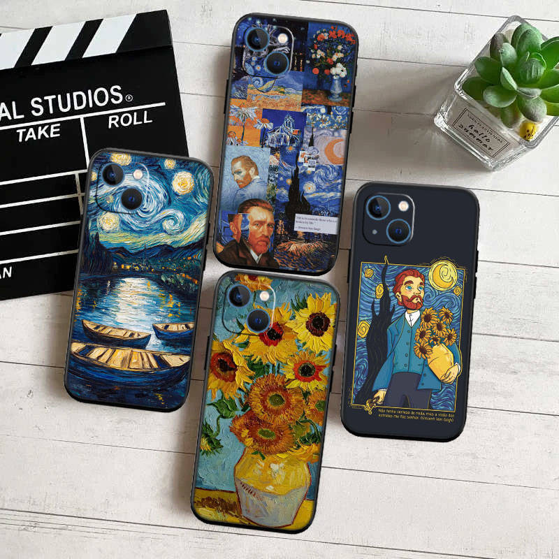 IR27 Starry Night Van Gogh Phone Shell Case for Redmi Note 12 12S 12C 13 13C 13R 14 14S 14R 14C Pro Max Plus A3 A3X A4 A5 11A 13X