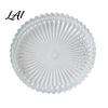 Decorative Candle Holder Pillar Tray Round Glass Green Dish Modern for Home Table Decor Pink