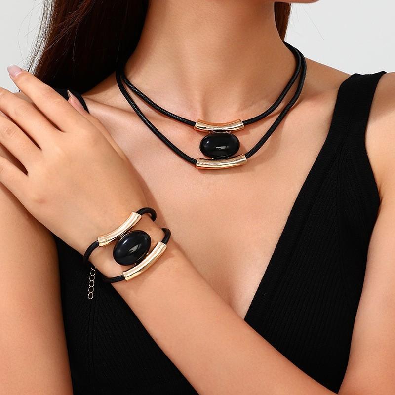 Bracelet and Necklace Jewelry Set for Women