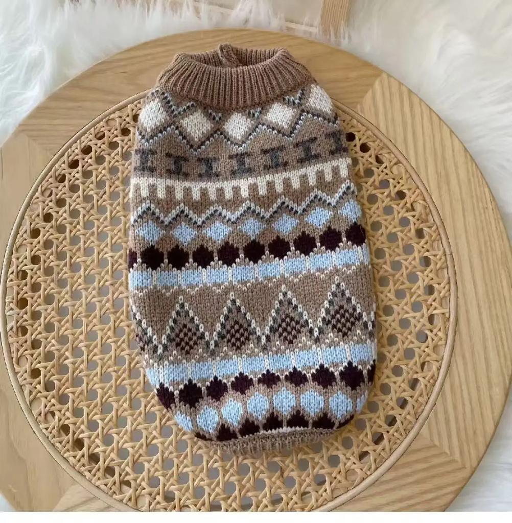 Maglione Autunno Inverno Lavorato a Mano in Stile Boemo per Bassotti Morbido Caldo Spesso Cappotto per Cani Comodo Abbigliamento da Casa Bassotti Piccoli