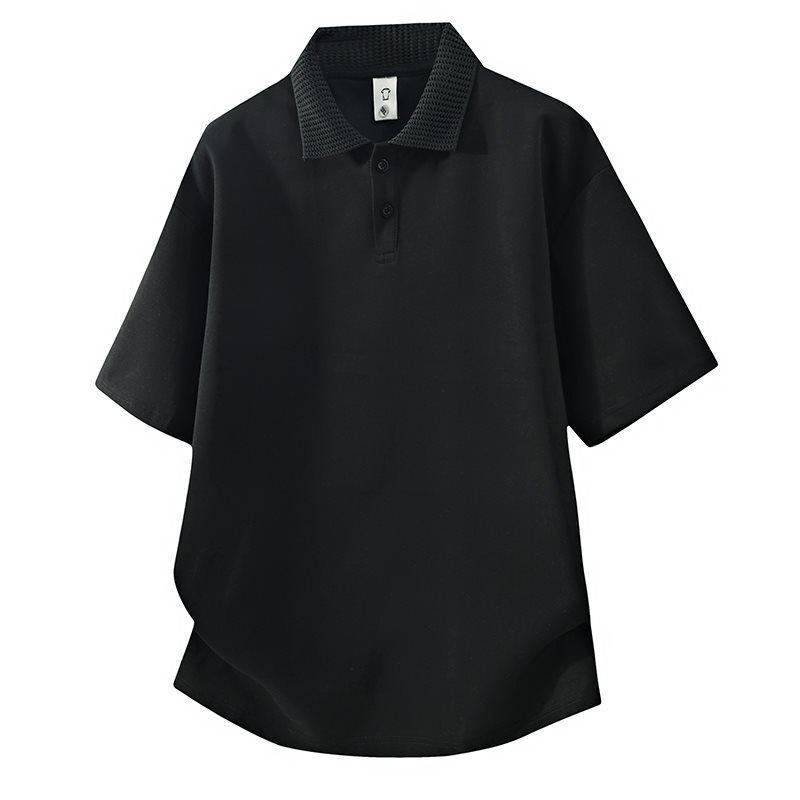 Summer 2026 Men s Ice Silk Quick-Dry Short-Sleeve Lapel Polo Shirt 4XL