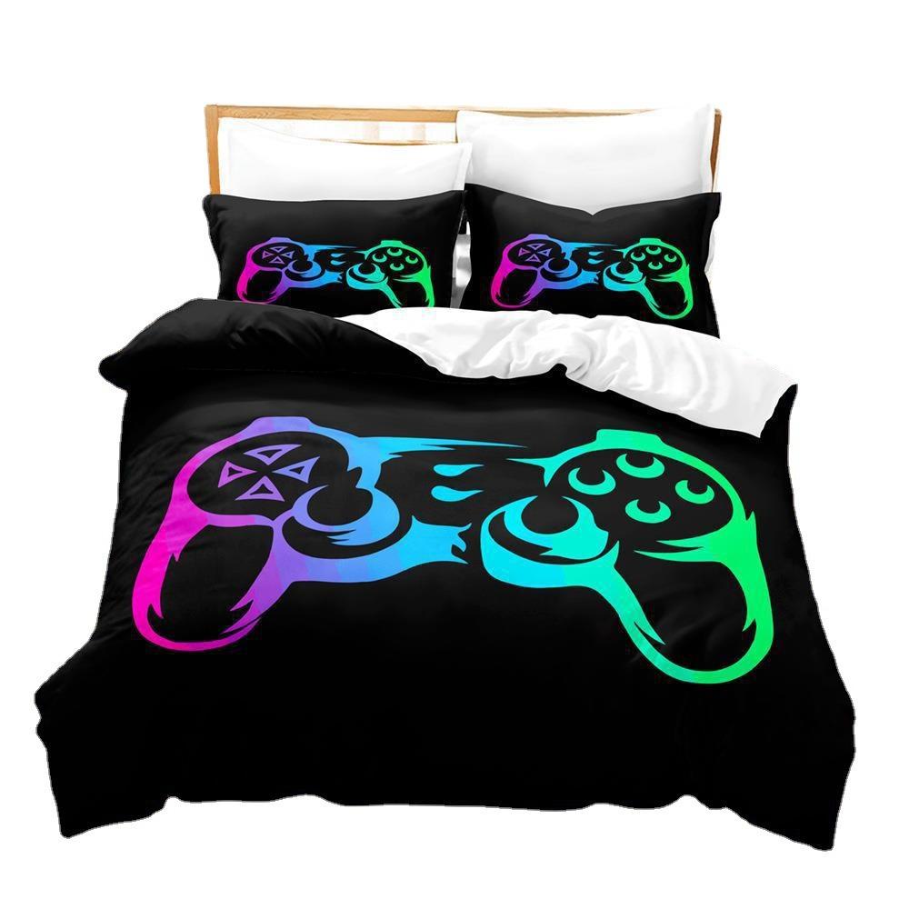 Home Textile Handle Bedding Three-Piece Set, Quilt Cover 3D Digital Printing Kit