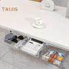 1 Set Under Desk Storage Box Pull-out Storage Transparent Practical Self-Adhesive Under Desk Drawer Home Use