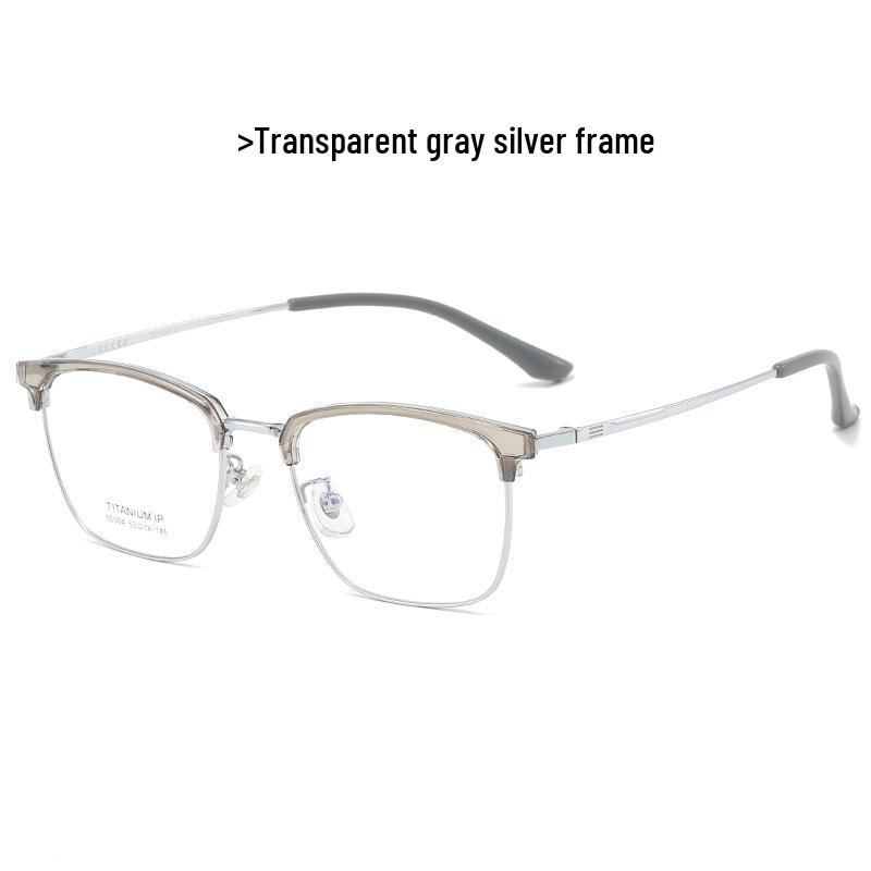 Eyewear: 2024 Unisex Titanium TR Eyebrow Glasses for Business/Myopia, Model 15004
