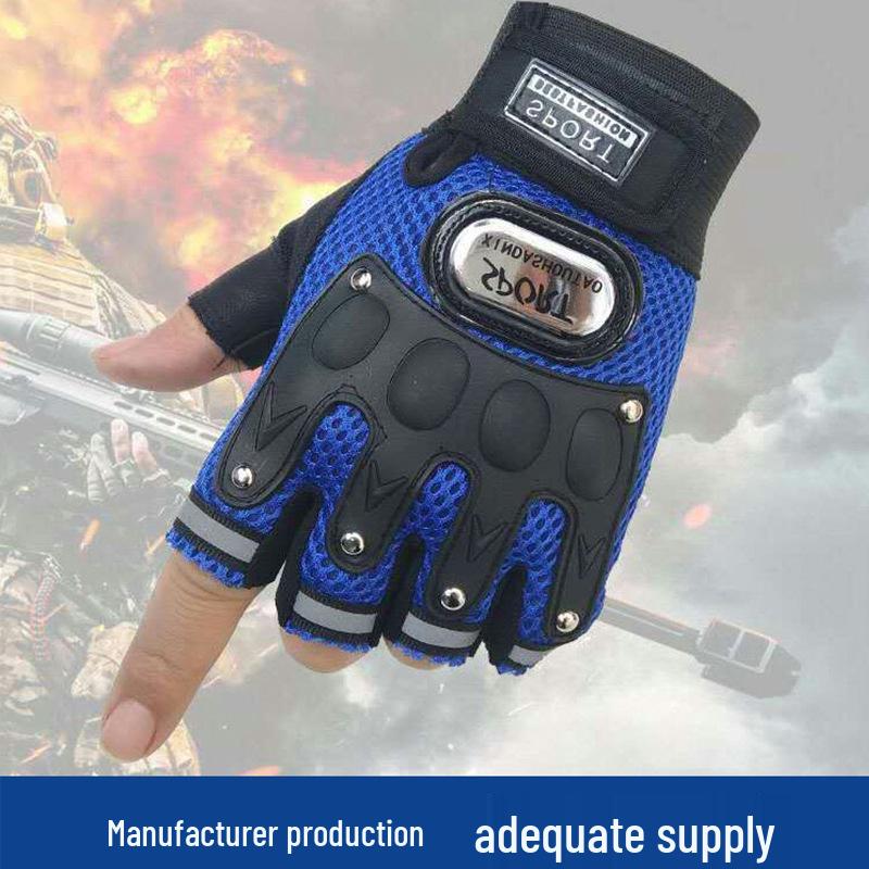 Tactical Breathable Half-Finger Motorcycle Riding Gloves for Men