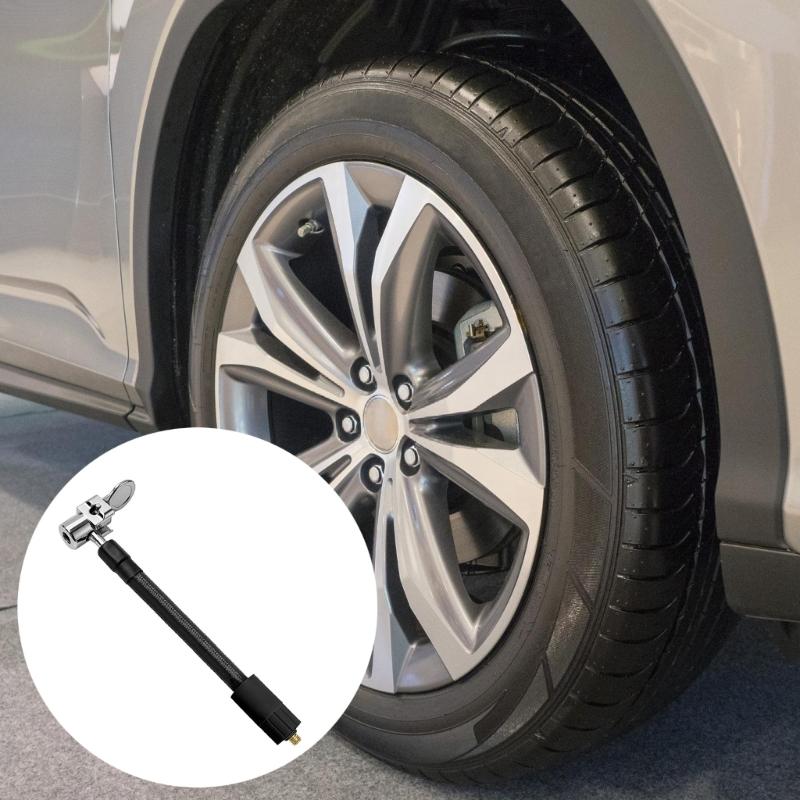 Strong Silicone Tire Inflator Adapters 6mm Thread Air Chucks Easy Thumb Press Designs for Bike Motorcycle Car