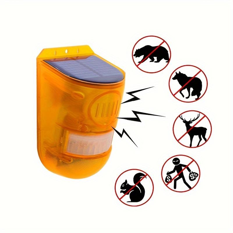 1 buc Lumină Solară cu Sunet cu Alarmă cu Senzor de Mișcare, 129dB Tare, LED Intermitent pentru Casă, Hambar, Curte, Securitate Fermă, Sistem de Alarmă Modern