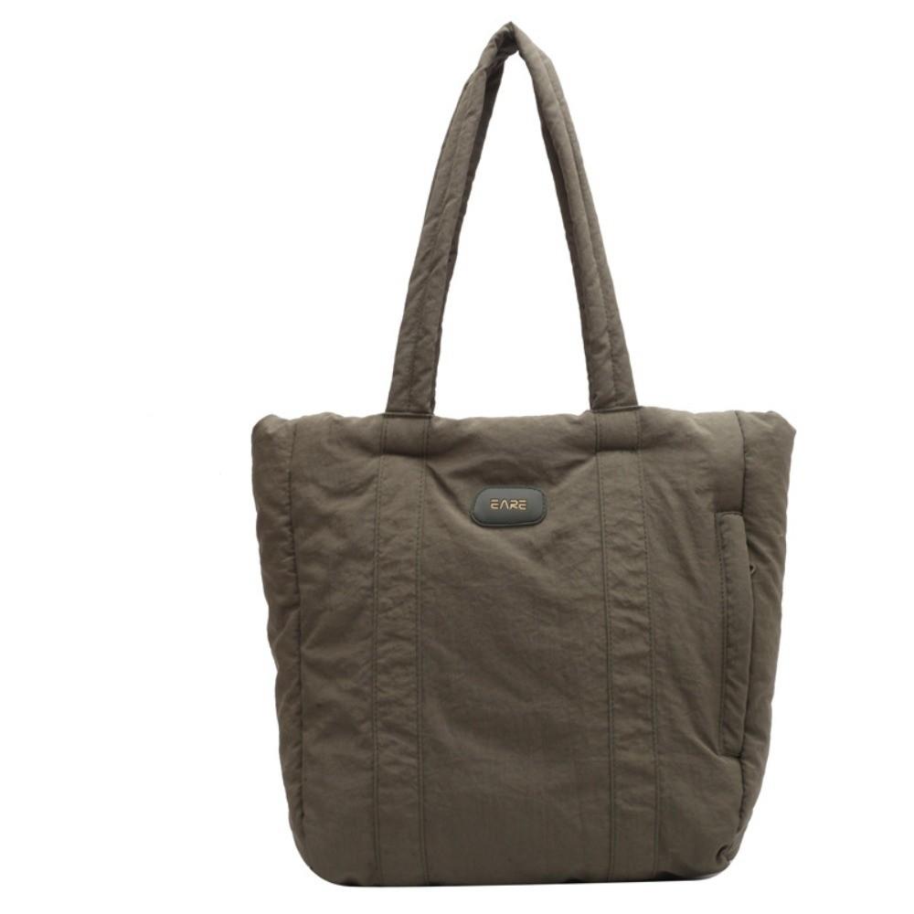 

Мягкая стеганая сумка большой вместимости, нейлоновая сумка через плечо, модная женская сумка-тоут пуховик на каждый день