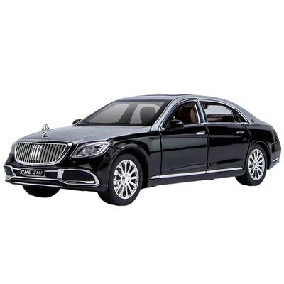 1/24 Benz Maybach S600 Alloy Metal Car Model Diecasts Metal Toy Vehicles Car Model High Simulation Sound and Light Kids Toy Gift