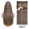 XINRAN Moda Damska Kolor Ombre Niewidoczny Długi Doczepiany Włos Syntetyczny Włókno Długie Falowane Ombre Cosplay Codzienne Noszenie Bez Klipsów Przedłużanie Włosów