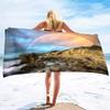 Rainbow Series Seaside Vacation Beach Towel Swimming Bath Towel Sports Microfiber Towel