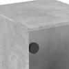 Sideboard with Glass Doors Concrete Grey 35 X 37 X 75.5 Cm