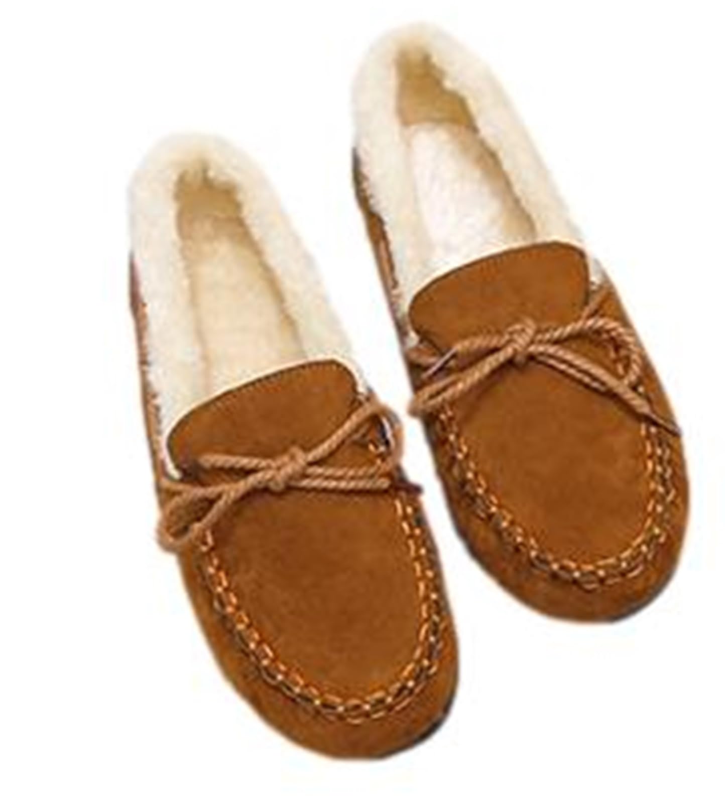 Женские мокасинылоферы 12plus с подкладкой из искусственного меха повседневной шнуровкой ленточной шнуровкой и удобством надевания без шнурков Верблюд размер 250 см 5290₽