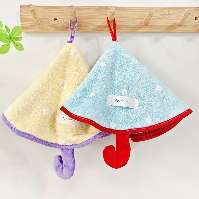Mini Umbrella-Shaped Hand Towel, Cute Absorbent And Quick-Drying Bathroom Towel, Thickened Coral Fleece Kitchen Handkerchief