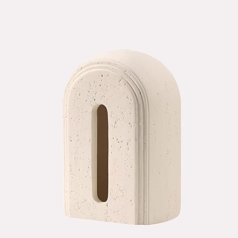 

Elegant Resin Tissue Box Cover - Heavyweight, Textured Design for Bathroom & Home Decor, Toilet Paper Holder, Paper Dispenser, Bedroom & Office белый