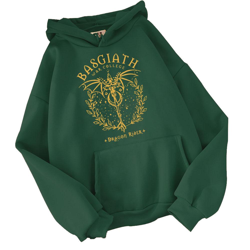 Basgiath War College Sweatshirt Fourth Wing Merch Dragon Rider Hoodie Unisex Pullover Tops Streetwear