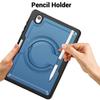 For Samsung Galaxy Tab S10 Lite Case Rotating Kickstand PC + TPU Shockproof Tablet Cover with Shoulder Strap
