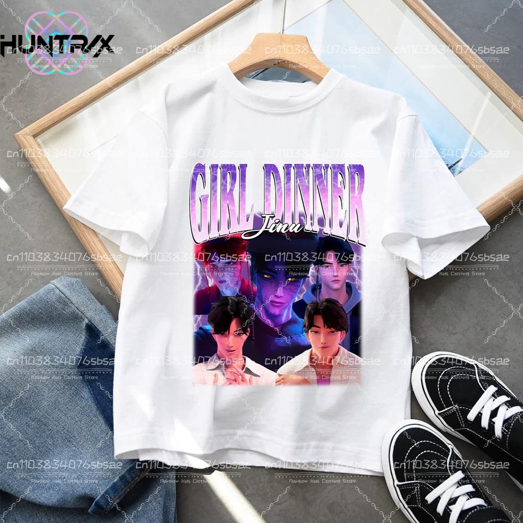 Fashion Casual Kids T-shirt KPop Demon Hunters Cool Girls Tee Top Funny Tshirt Print Kids Tees