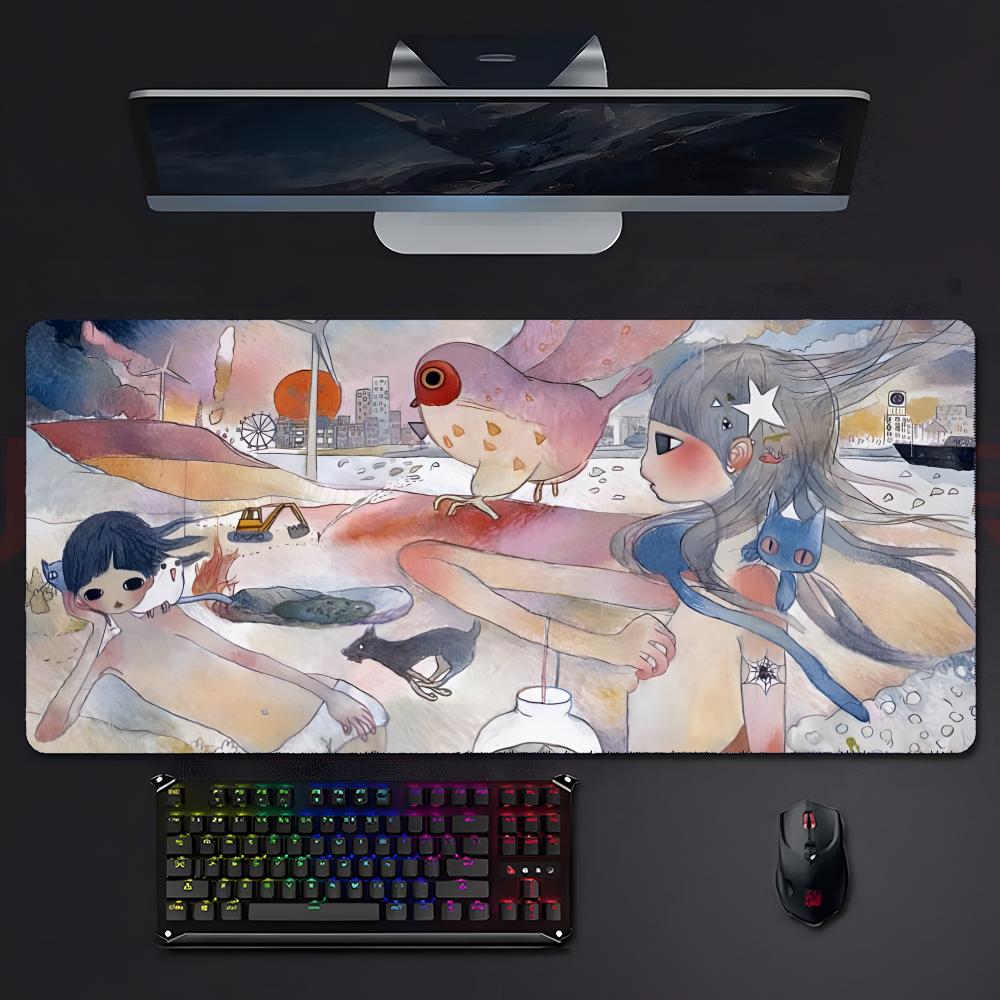 Beautiful Abstract Art Aaya Takano Mouse Pad Mousepad Large Gaming Lockedge Thickened Pc Table Desk Mat